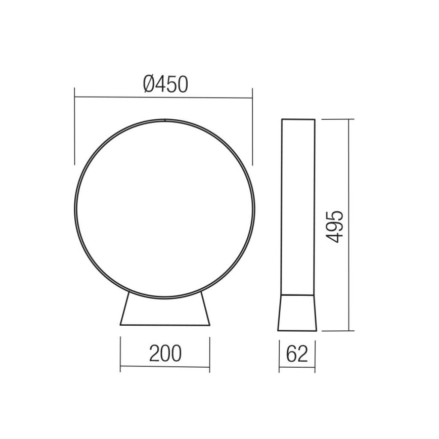 Redo 91067 - LED Venkovní lampa ONIRO LED/15W/230V 3000K 49,5 cm CRI 90 IP65 hnědá