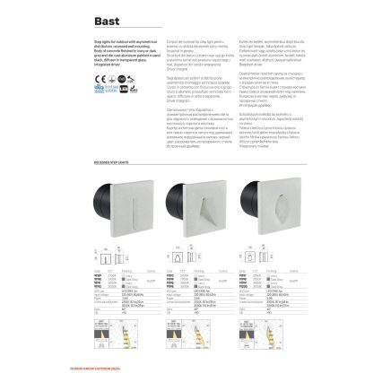 Redo 91196 - LED Venkovní orientační svítidlo BAST LED/2,5W/230V 3000K CRI 90 IP65 antracit