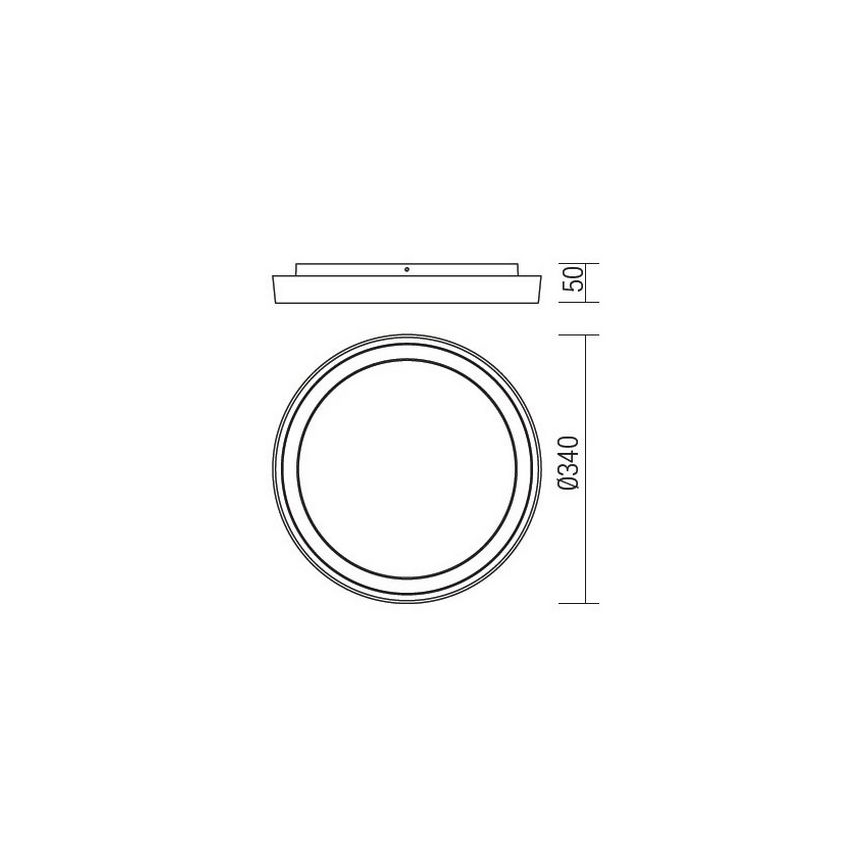 Redo 9184 - LED Venkovní stropní svítidlo BEZEL LED/30W/230V pr. 34 cm IP54 antracit