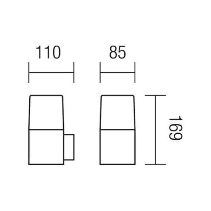 Redo 9265 - Venkovní nástěnné svítidlo TOGO 1xE27/13W/230V IP44