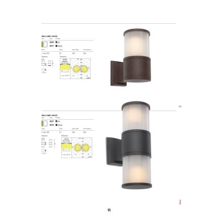 Redo 9326 - Nástěnné svítidlo EXTER 1xE27/42W/230V IP54