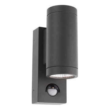 Redo 9453 - LED Venkovní nástěnné svítidlo se senzorem VINCE 2xLED/3W/230V IP54 antracit
