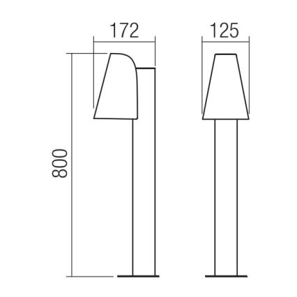 Redo 9531 - Venkovní lampa ALVAR 1xGU10/35W/230V IP44