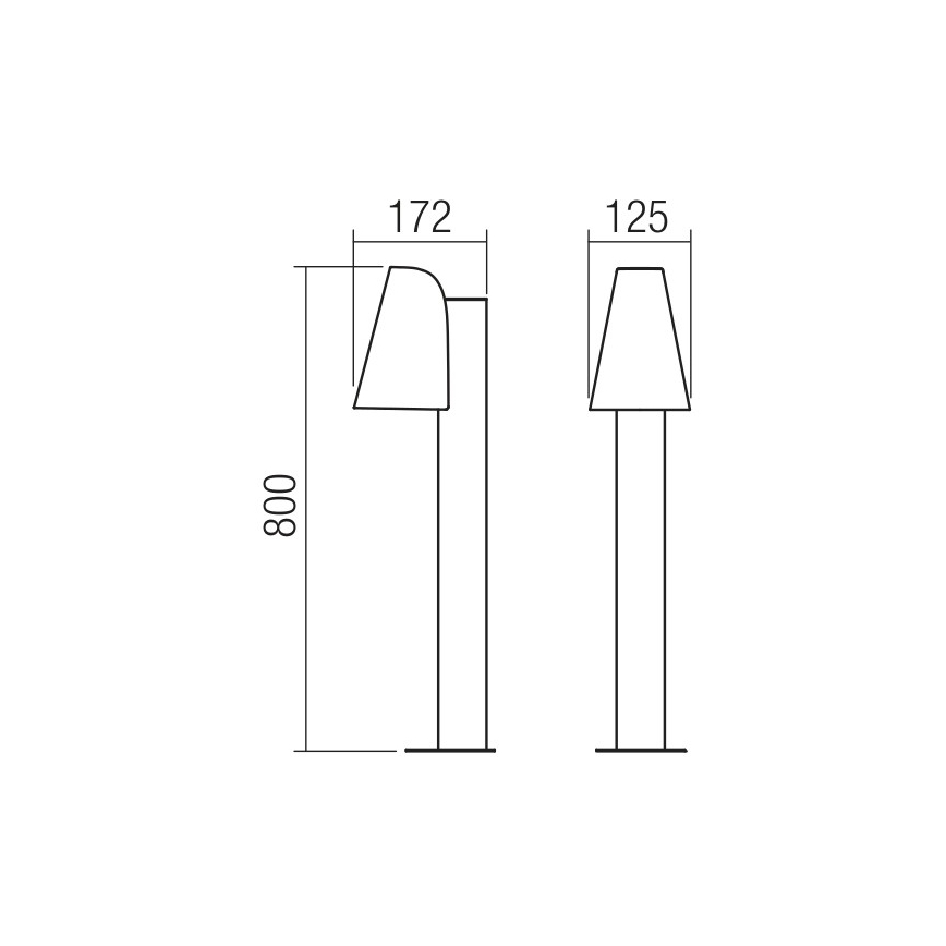 Redo 9532 - Venkovní lampa ALVAR 1xGU10/35W/230V IP44