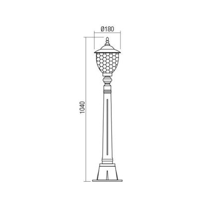 Redo 9634 - Venkovní lampa MATERA 1xE27/42W/230V IP33