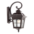 Redo 9648 - Venkovní nástěnná lampa YORK 1xE27/70W/230V IP44 hnědá