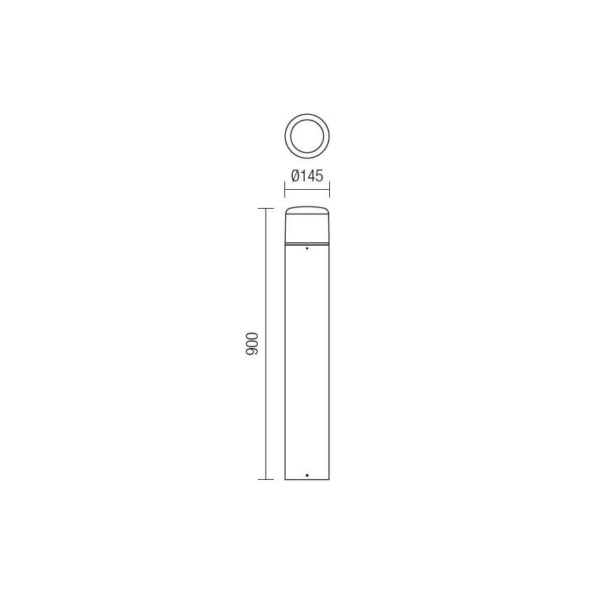 Redo 9683 - LED Venkovní lampa CYCLO LED/9W/230V 2900-3100K 90 cm IP54 hnědá