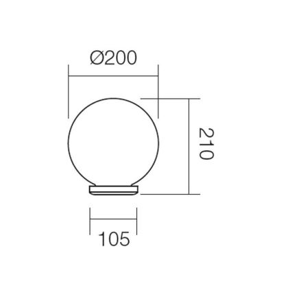 Redo 9760 - Náhradní stínidlo SFERA pr. 20 cm IP44 hnědá