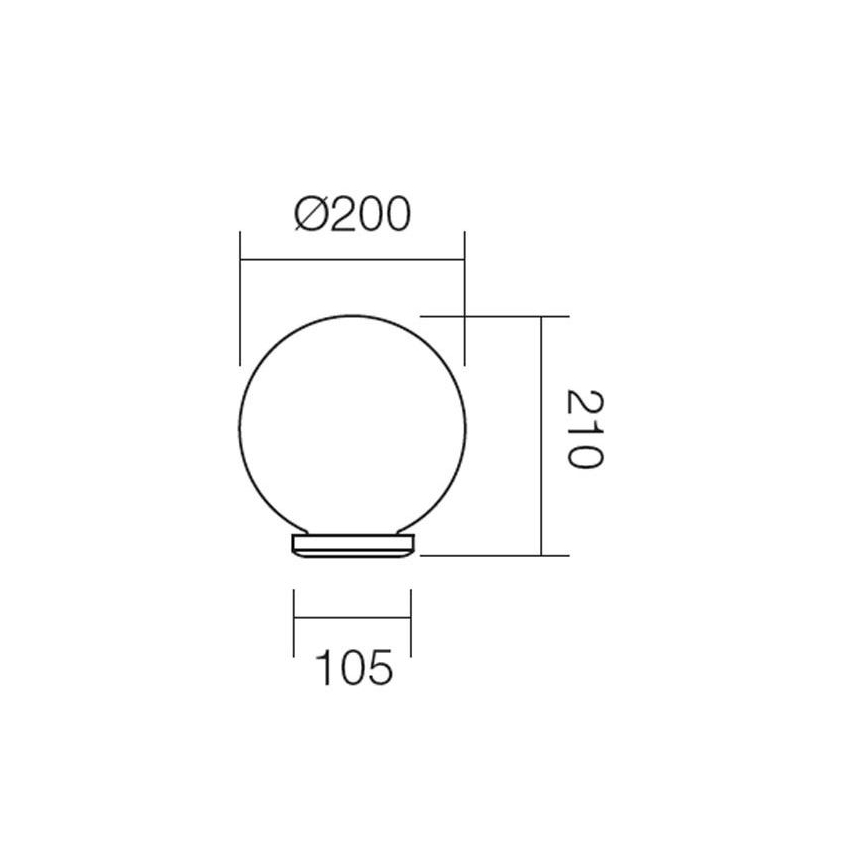 Redo 9760 - Náhradní stínidlo k venkovnímu svítidlu SFERA pr. 20 cm IP44 hnědá