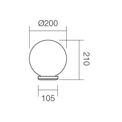 Redo 9761 - Náhradní stínidlo SFERA pr. 20 cm IP44 bílá