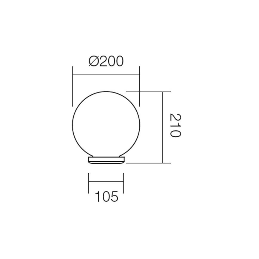 Redo 9761 - Náhradní stínidlo k venkovnímu svítidlu SFERA pr. 20 cm IP44 bílá