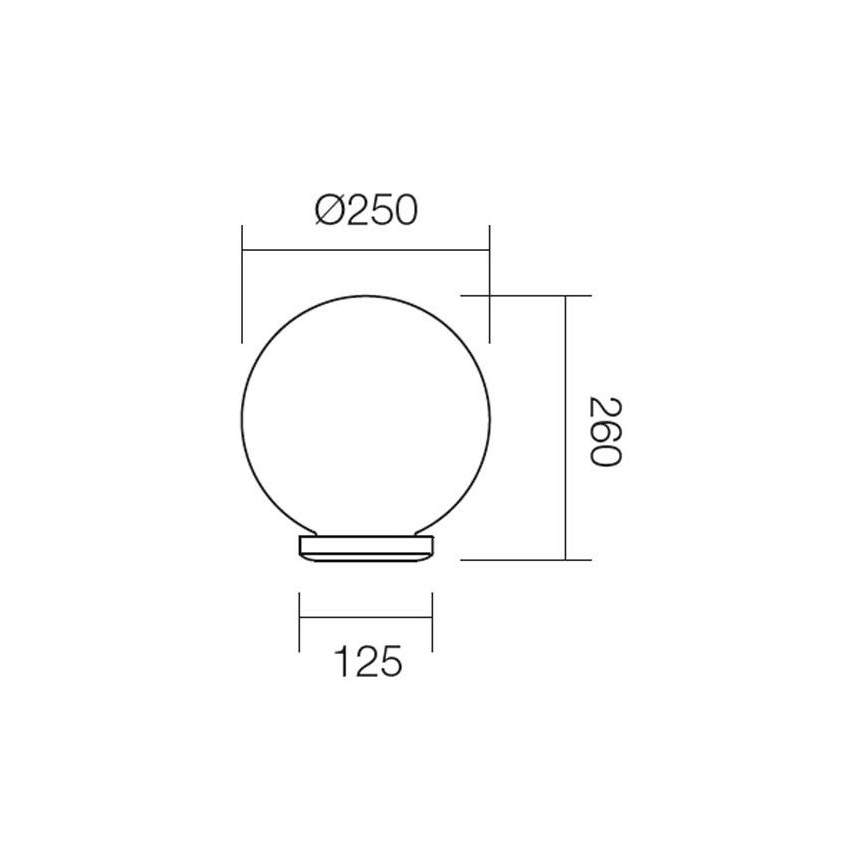 Redo 9770 - Náhradní stínidlo k venkovnímu svítidlu SFERA pr. 25 cm IP44 hnědá