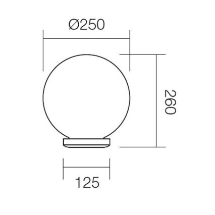 Redo 9771 - Náhradní stínidlo k venkovnímu svítidlu SFERA pr. 25 cm IP44 bílá