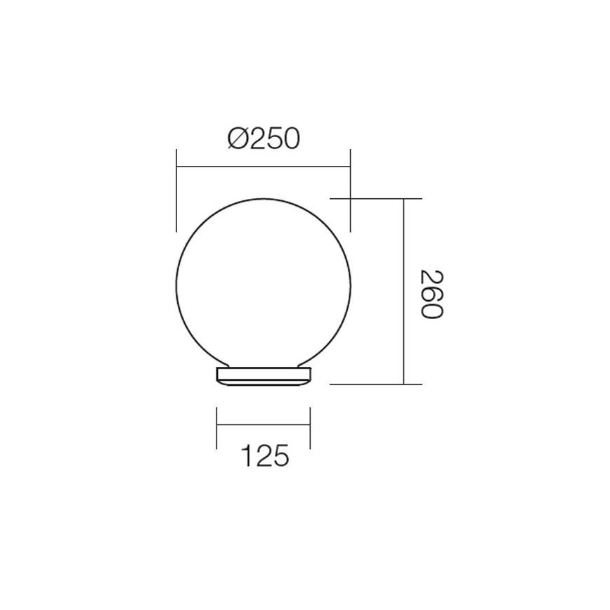 Redo 9771 - Náhradní stínidlo k venkovnímu svítidlu SFERA pr. 25 cm IP44 bílá