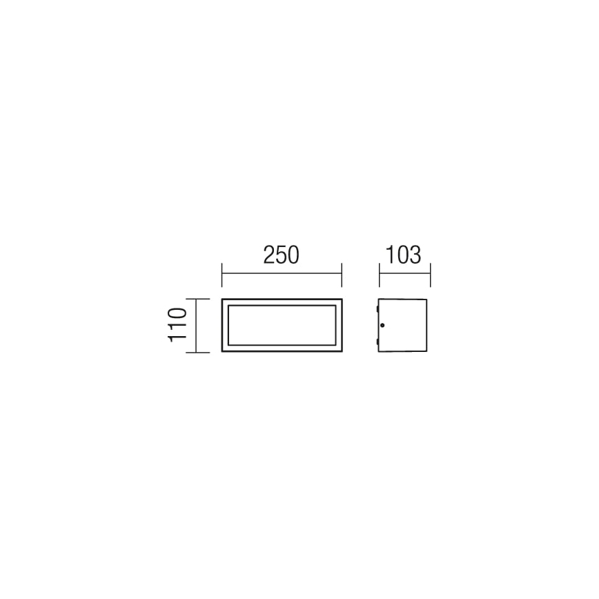 Redo 9897 - Venkovní nástěnné svítidlo BRICK 1xE27/23W/230V IP54