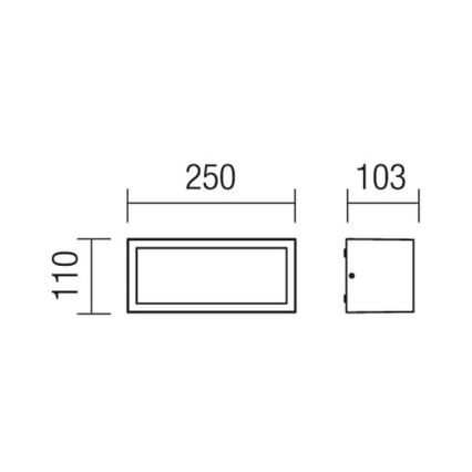 Redo 9899 - Venkovní nástěnné svítidlo BRICK 1xE27/23W/230V IP54 hnědá