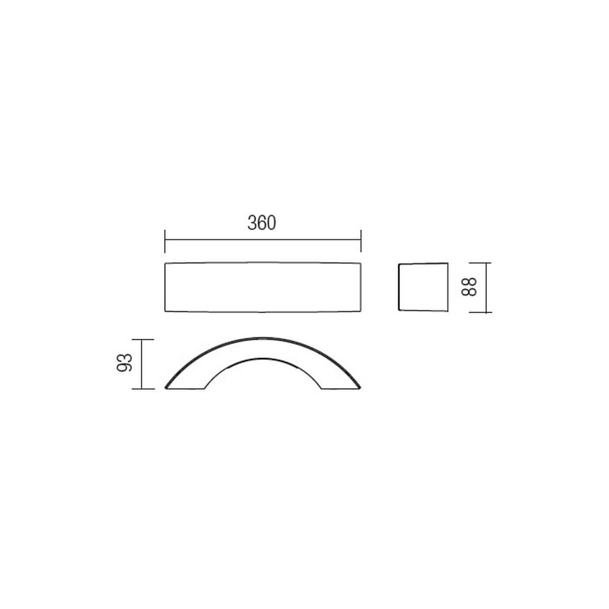 Redo 9903 - LED Venkovní nástěnné svítidlo ECLIPSE 3xLED/3W/230V IP54