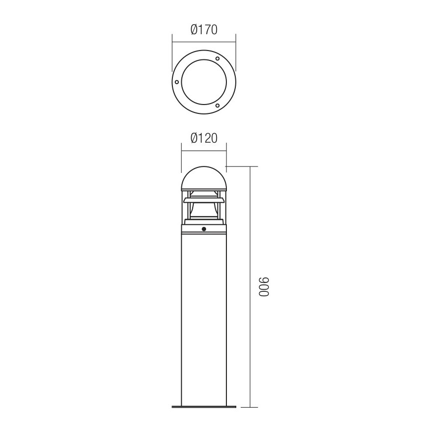 Redo 9945 - Venkovní lampa ARGO 1xE27/42W/230V IP54