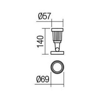 Redo 9997 - LED Venkovní lampa TIM LED/5W/230V 3000K IP65