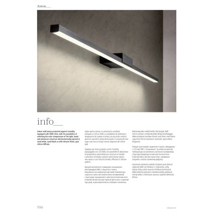 Redo01-3269 - LED Koupelnové osvětlení zrcadla ASTON LED/12W/230V 60 cm CRI 90 IP44 lesklý chrom