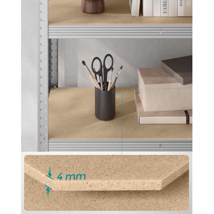 Regál ORDIFY stříbrná