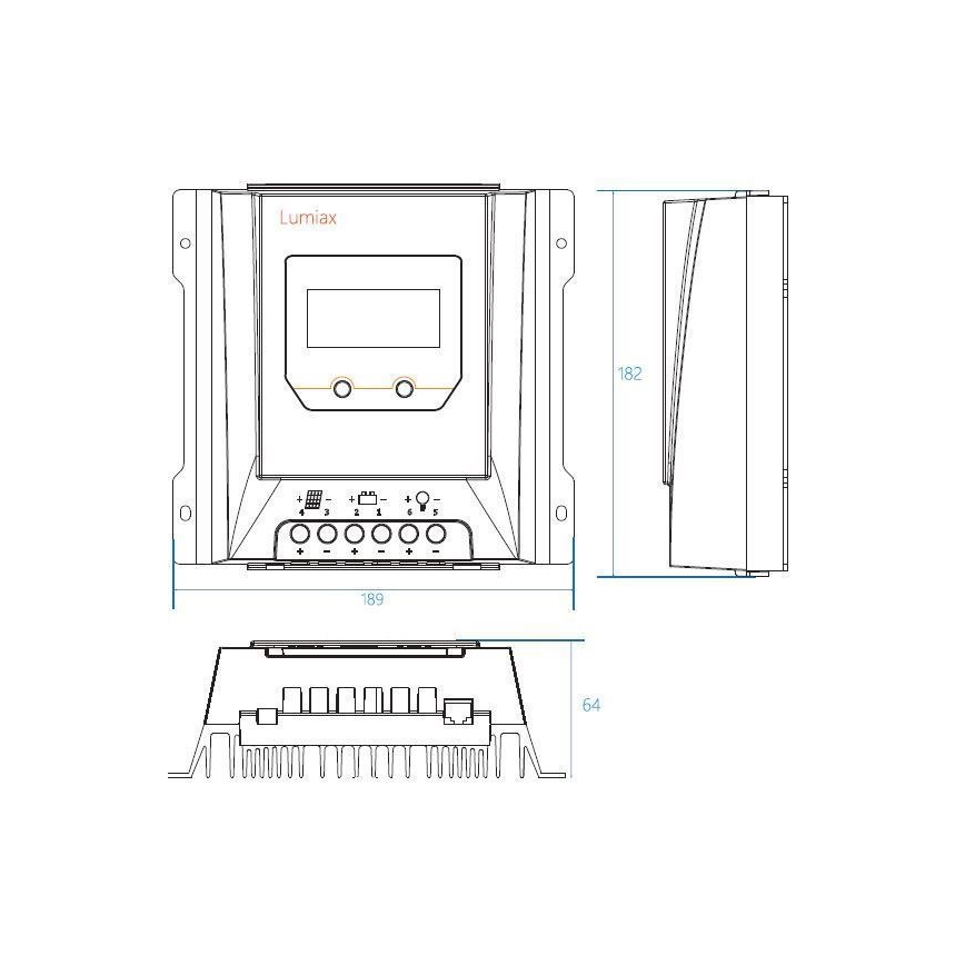 Regulátor solárního nabíjení MPPT MT2075 12/24V/20A