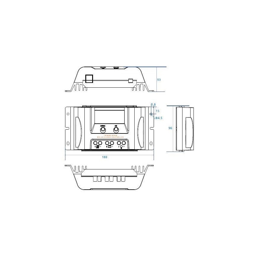 Regulátor solárního nabíjení MT1050EU 12V/10A + USB