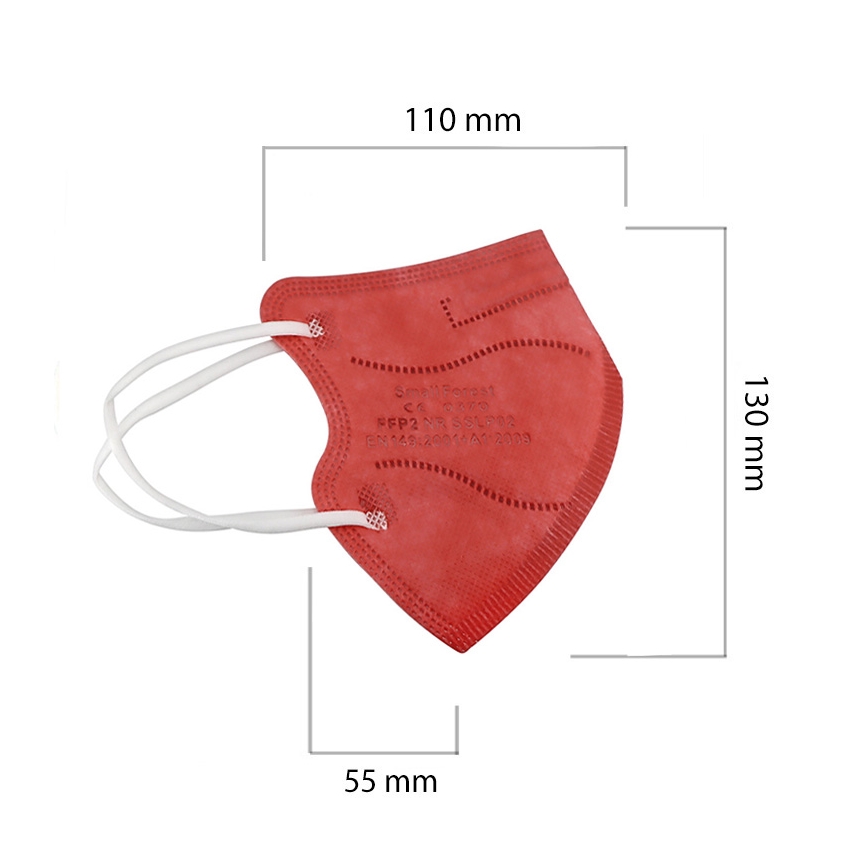Respirátor dětská velikost FFP2 Kids NR CE 0370 tmavě růžový 1ks