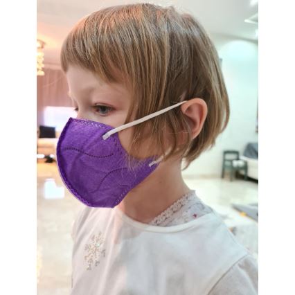 Respirátor dětská velikost FFP2 NR Kids fialový 1ks