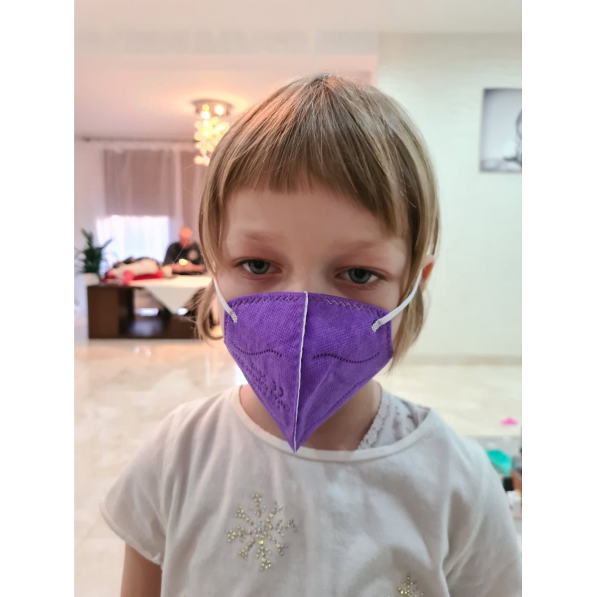 Respirátor dětská velikost FFP2 NR Kids fialový 1ks