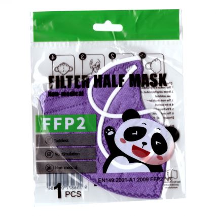 Respirátor dětská velikost FFP2 NR Kids fialový 1ks