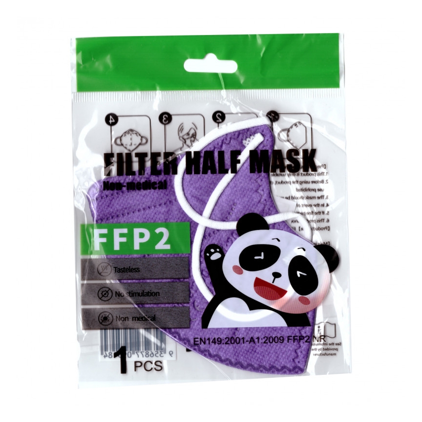 Respirátor dětská velikost FFP2 NR Kids fialový 1ks