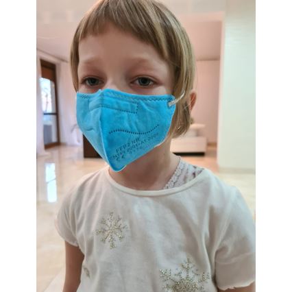 Respirátor dětská velikost FFP2 NR Kids modrý 50ks