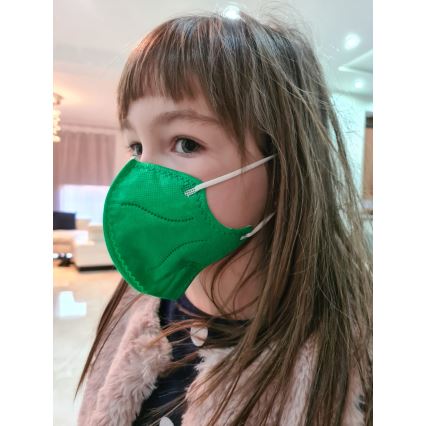 Respirátor dětská velikost FFP2 NR Kids zelený 100ks