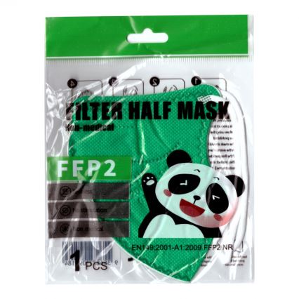 Respirátor dětská velikost FFP2 NR Kids zelený 100ks