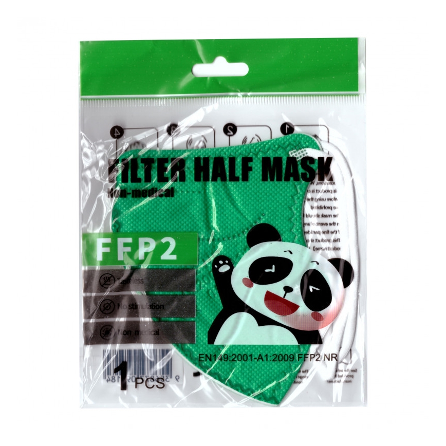 Respirátor dětská velikost FFP2 NR Kids zelený 1ks