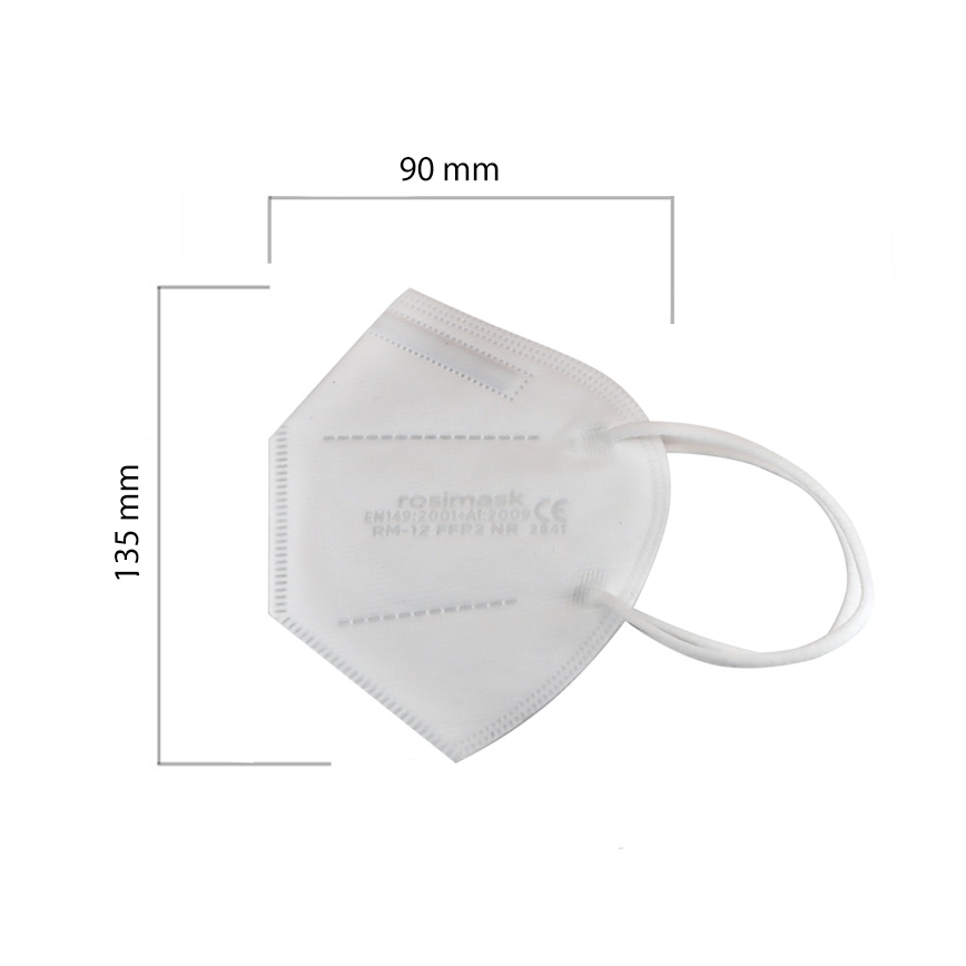 Respirátor dětská velikost FFP2 ROSIMASK MR-12 NR bílý 50ks