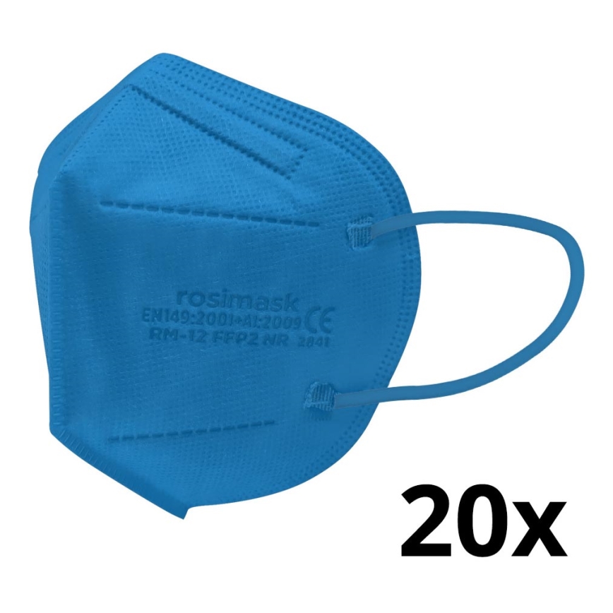 Respirátor dětská velikost FFP2 ROSIMASK MR-12 NR modrý 20ks