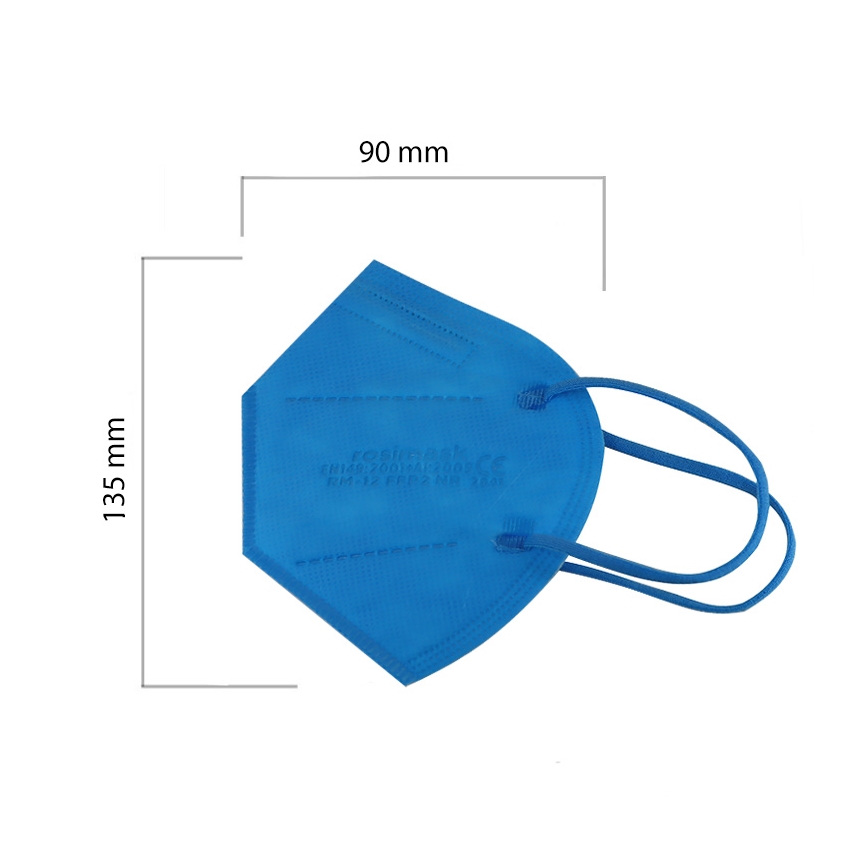 Respirátor dětská velikost FFP2 ROSIMASK MR-12 NR modrý 50ks