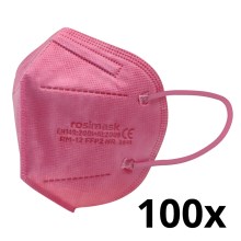 Respirátor dětská velikost FFP2 ROSIMASK MR-12 NR růžový 100ks