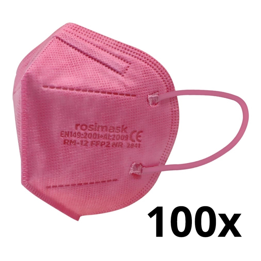 Respirátor dětská velikost FFP2 ROSIMASK MR-12 NR růžový 100ks