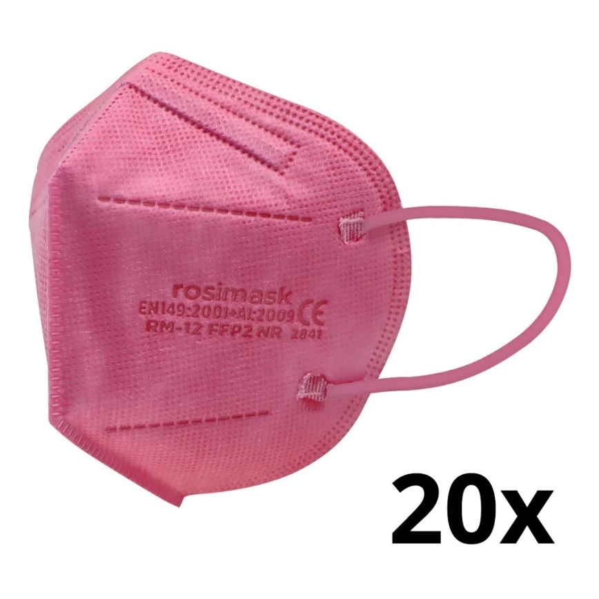 Respirátor dětská velikost FFP2 ROSIMASK MR-12 NR růžový 20ks