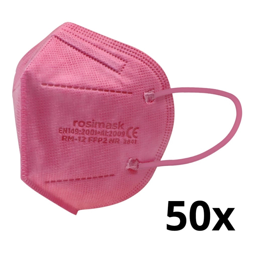 Respirátor dětská velikost FFP2 ROSIMASK MR-12 NR růžový 50ks