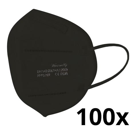 Respirátor FFP2 NR CE 0598 černý 100ks