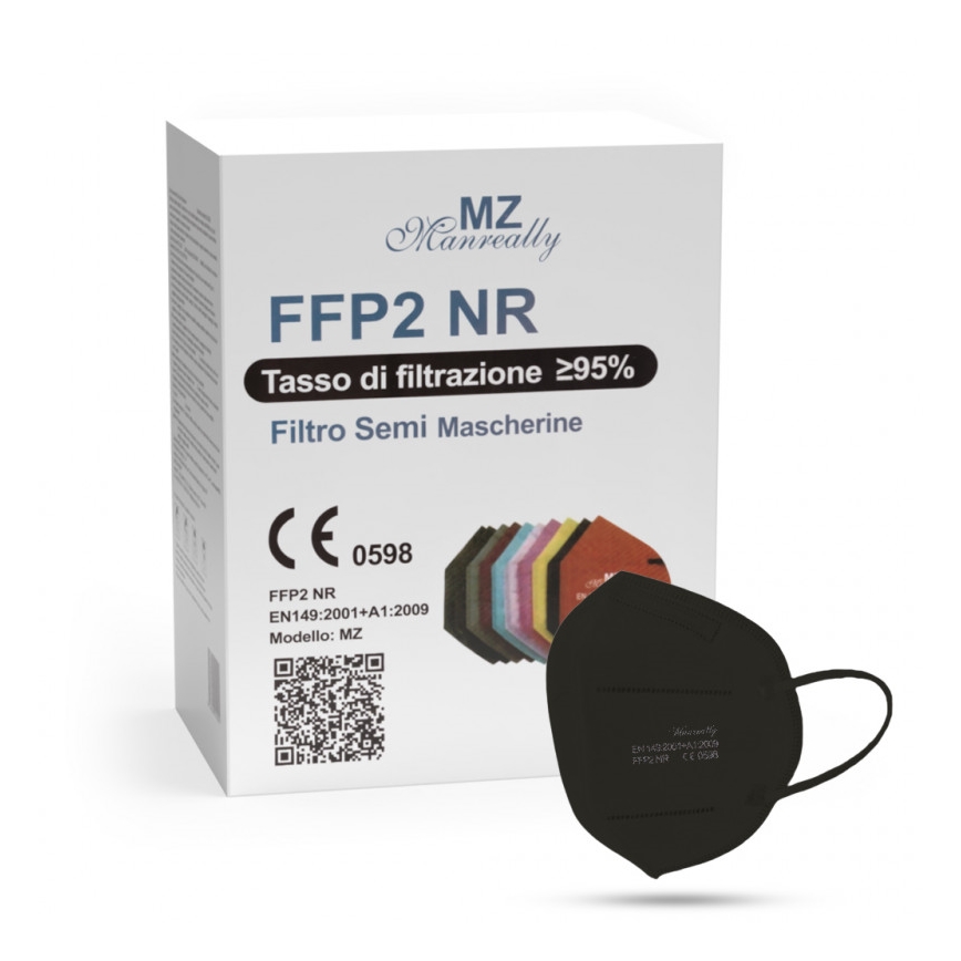 Respirátor FFP2 NR CE 0598 černý 100ks