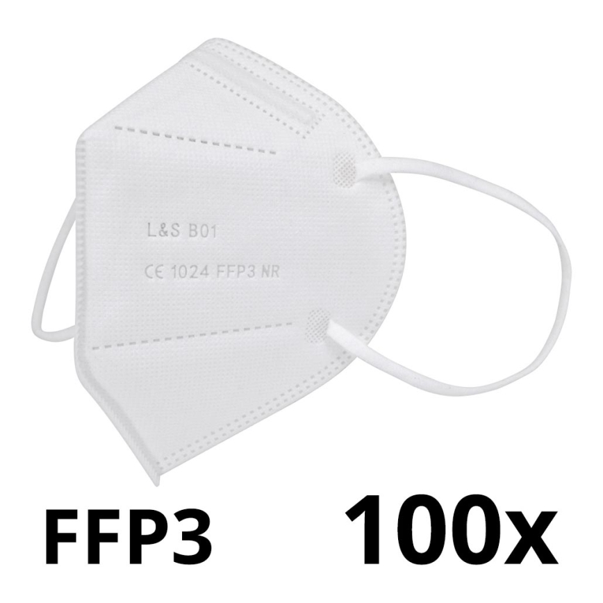 Respirátor FFP3 NR L&S B01 - 5 vrstev - 99,87% účinnost 100ks