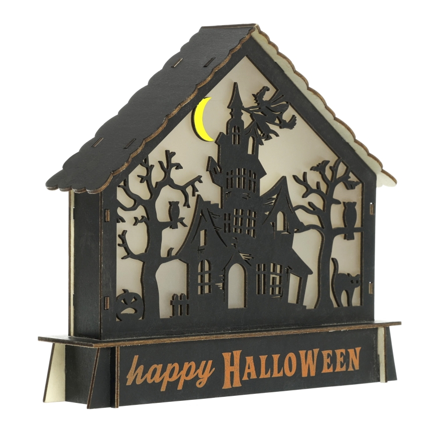 LED Dekorace HALLOWEEN LED/2xAA/multicolor strašidelný dům