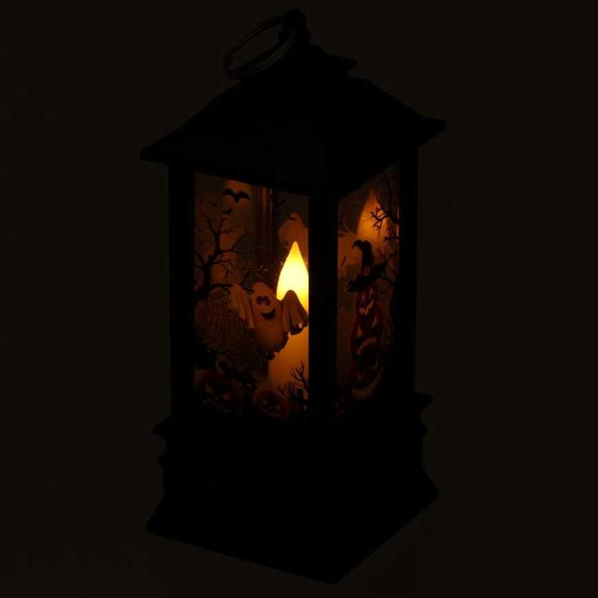 LED Dekorace HALLOWEEN LED/3xAAA/teplá bílá lucerna s dýněmi