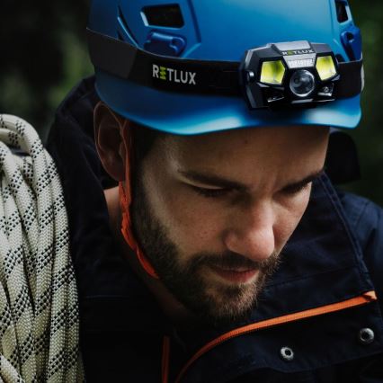 LED Nabíjecí čelovka se senzorem LED/3W/900 mAh IP44 černá