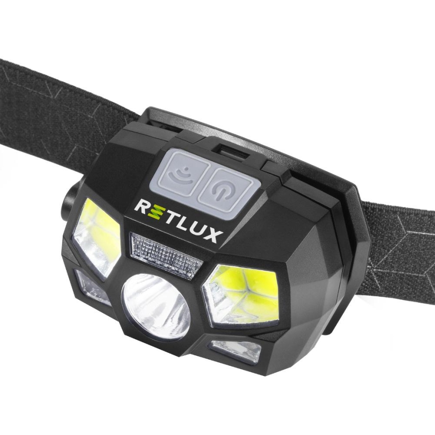 LED Nabíjecí čelovka se senzorem LED/3W/900 mAh IP44 černá